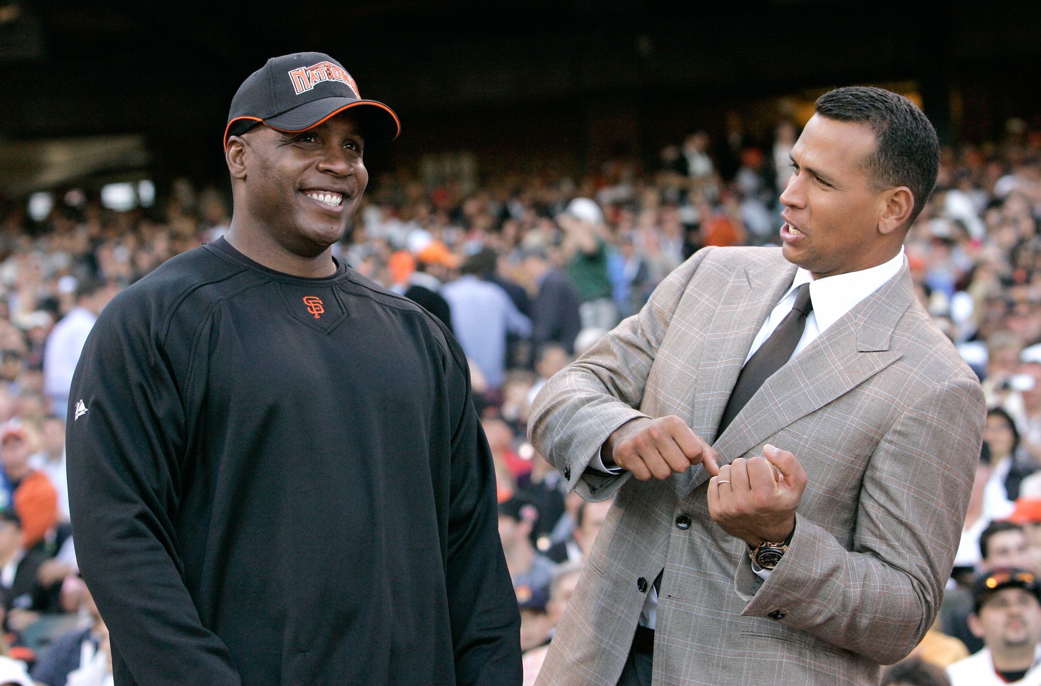 Alex Rodriguez of the New York Yankees accepts the 2007 Babe Ruth