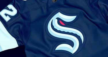 The Seattle Kraken’s first team jersey will go on sale to the public Sept. 15. (Courtesy of Seattle Kraken / )