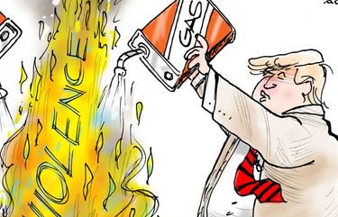 This week in cartoons: Violence at Trump events, NFL admittance, Rubio ...