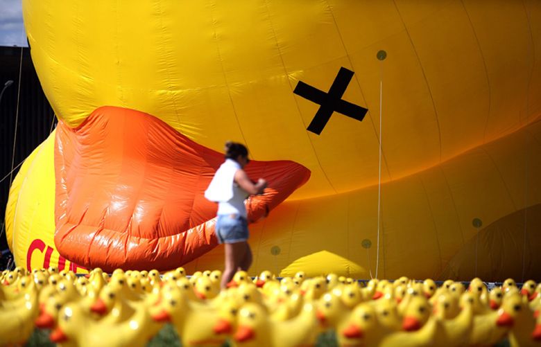 Artist Says Brazilian Protesters Copied His Giant Rubber Duck The