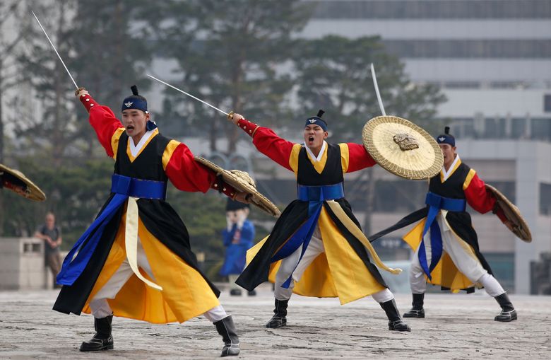 Image Of Asia: Honor Guard Performance In Seoul | The Seattle Times