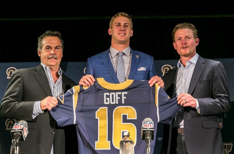 Jared Goff arrives in Los Angeles to begin work with Rams