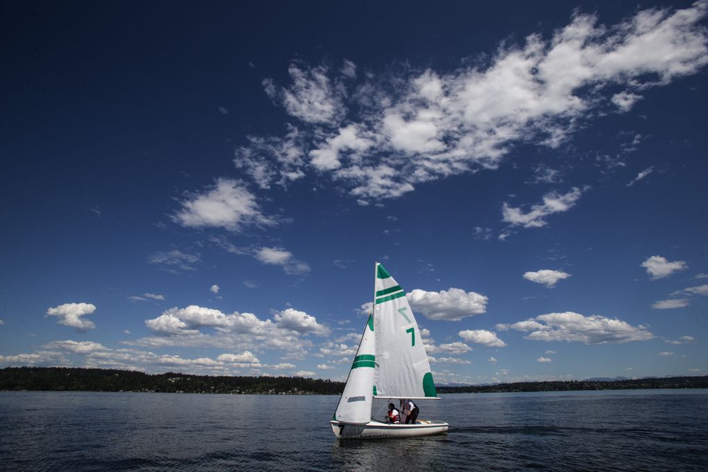 Helena Scutt and teammate Paris Henken have qualified for the 2016 Olympic Summer Games in Rio in the 49erFX sailing event. Photographed at Magnuson Park on May 2. (Dean Rutz/The Seattle Times)