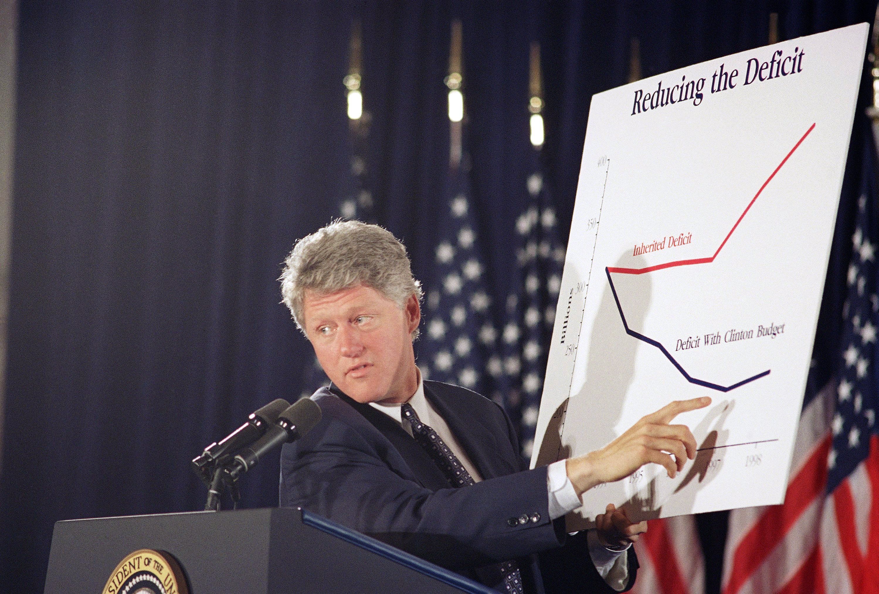 Bill Clinton's track record on economy is back in the spotlight