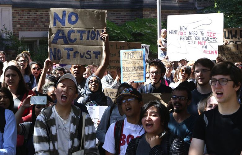 Hundreds of UW students protest lack of progress on race issues | The ...