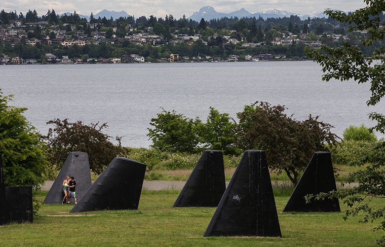 Hawthorne Hills borders Magnuson Park – a gem of open space in Seattle.  The Fin Project is a major art installation along its shores.  Hawthorne Hills is a neighborhood that is bounded by 40th Avenue Northeast on the west; Northeast 65th Street to the north; and Sand Point Way Northeast to the west and south.  Photographed Wednesday, June 1, 2016.