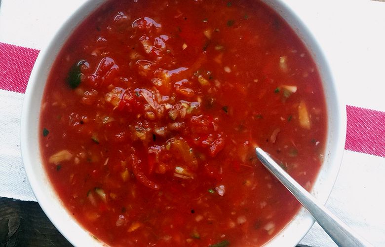 Roasted tomato gazpacho, a cool treat for summer | The Seattle Times