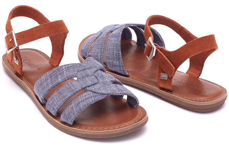 TOMS Alpargata Open Toe Natural Yarn Dye Flats Shoes … - Gem