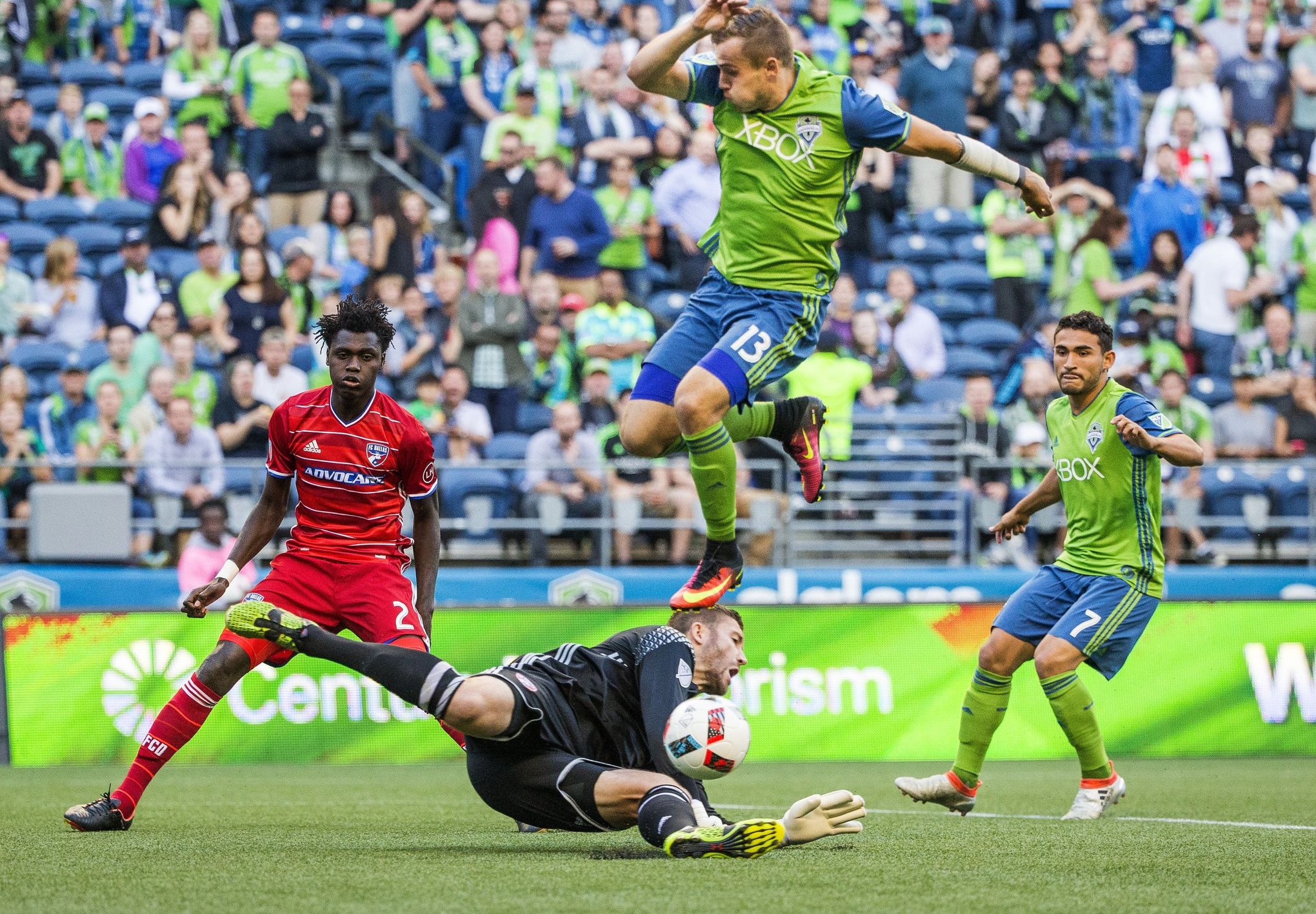 Clint Dempsey just got his face broken 