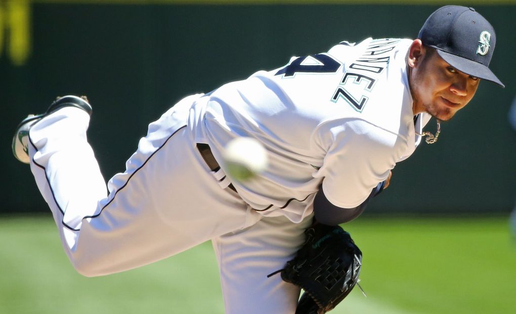 Mariners pitcher Felix Hernandez returned to pitch against the White Sox. (Ken Lambert / The Seattle Times)