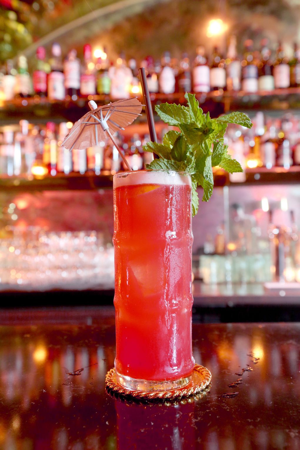 Foreign National’s Singapore Sling has a bracing cognac bite, (Greg Gilbert/The Seattle Times)