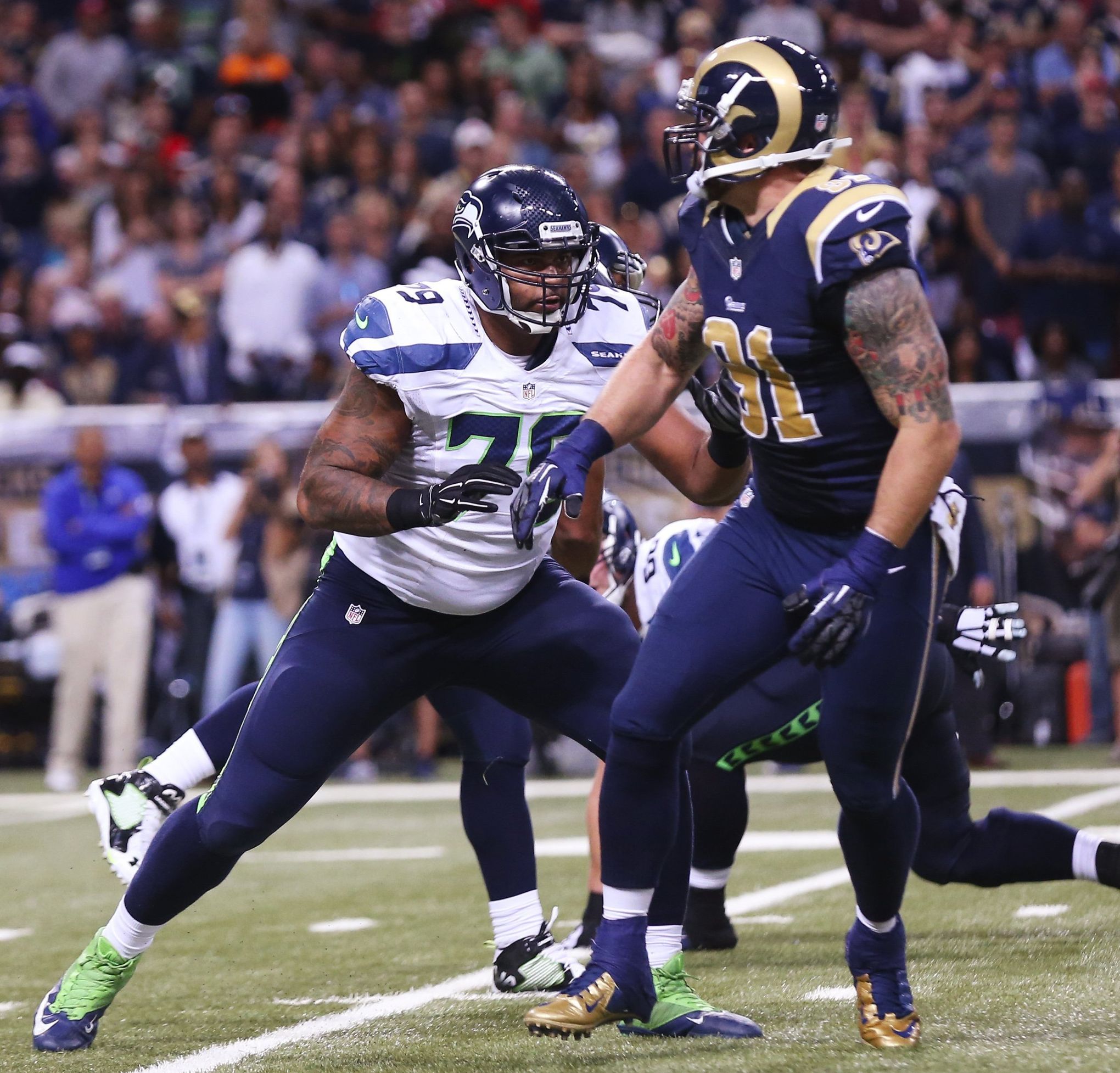 49ers Host Seahawks OT Garry Gilliam