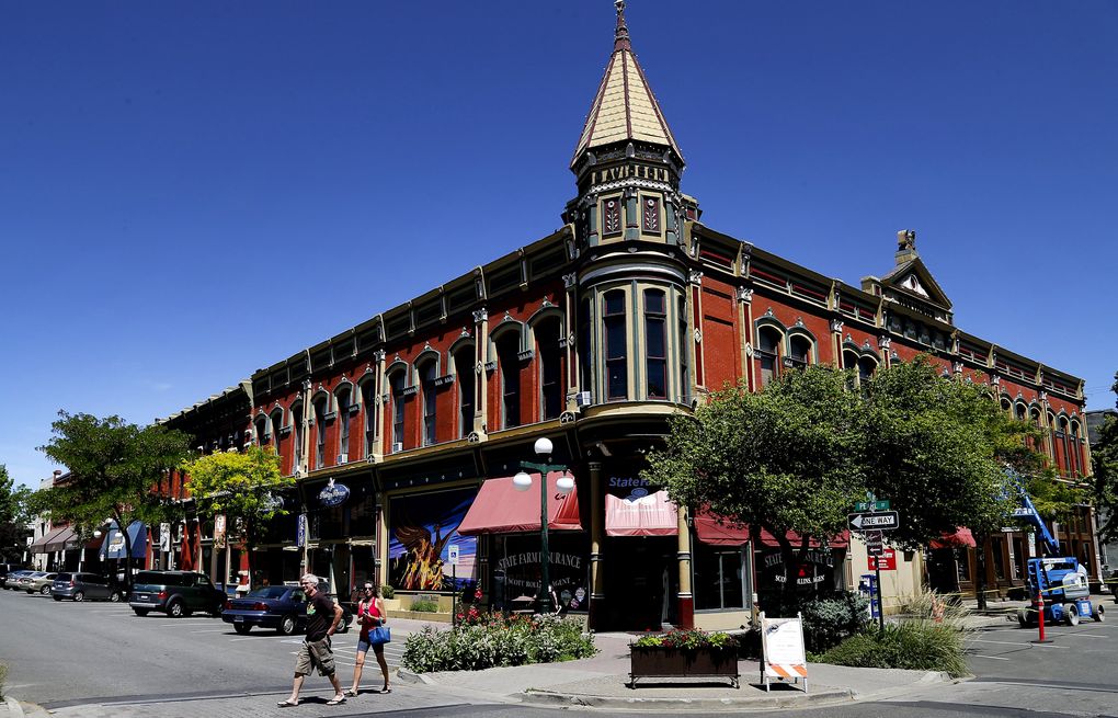 Downtown Ellensburg’s landmark Davidson Building was completed in 1889, the year Washington became a state. In its early days, Ellensburg was in the running to be the state capital. Today, it’s the Kittitas County seat and a lively college town steeped in history, art and good food. (Johnny Andrews / The Seattle Times)