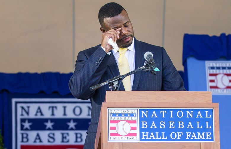 Ken Griffey Jr. and Mike Piazza were inducted into baseball’s Hall of Fame Sunday, July 24, 2016 in Cooperstown, NY.