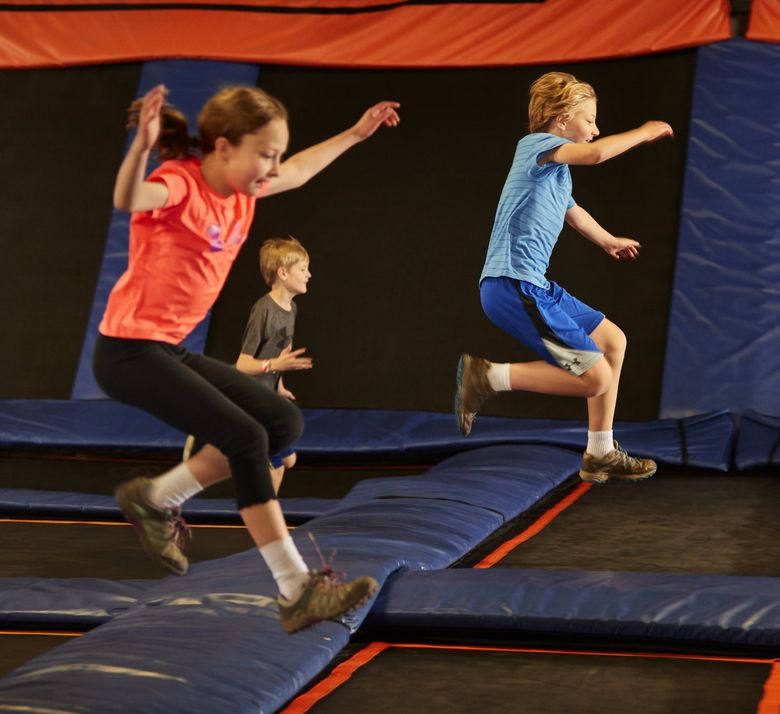 For a fun workout (that can tow kids along to), try trampolining | The Seattle Times