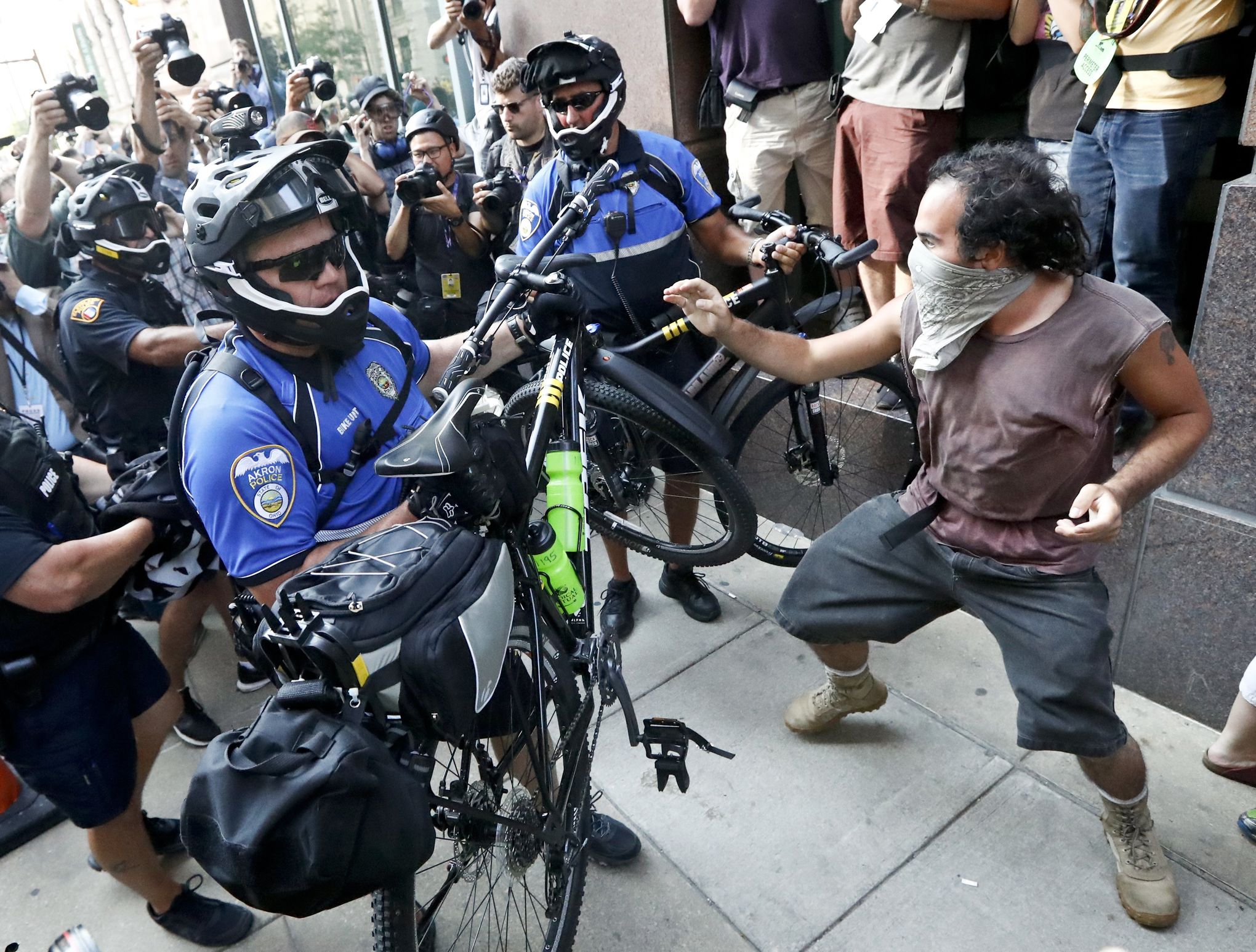 How Seattle's May Day protests are helping Cleveland bike cops at GOP  convention | The Seattle Times, image size:2040x1546