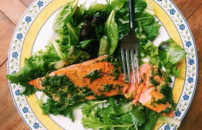 Recipe: Herbed Salmon and Salad | The Seattle Times