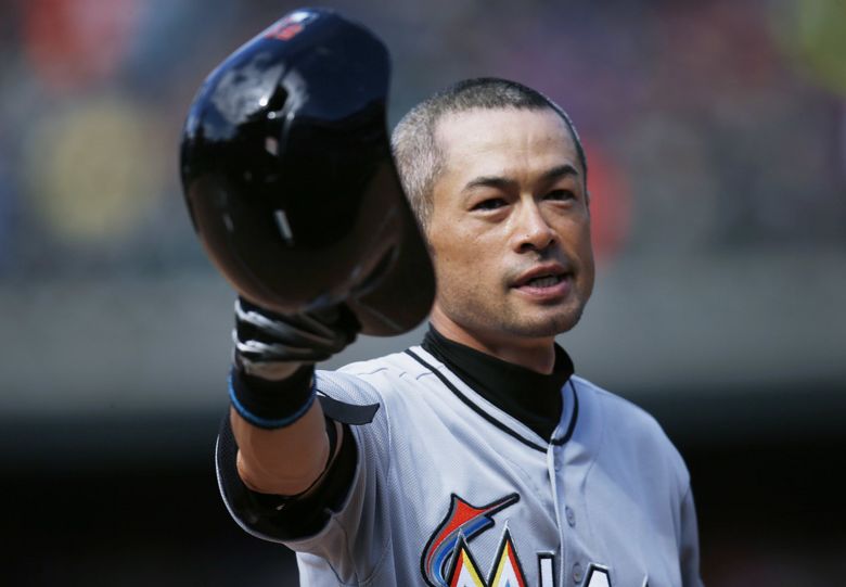 Miami Marlins outfielder Ichiro Suzuki's gear used when he recorded his  3,000th career hit headed to Cooperstown