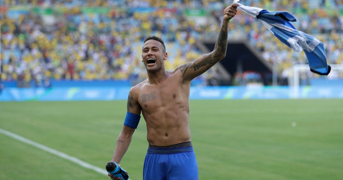 Brazil's Neymar leads country to football gold in historic game