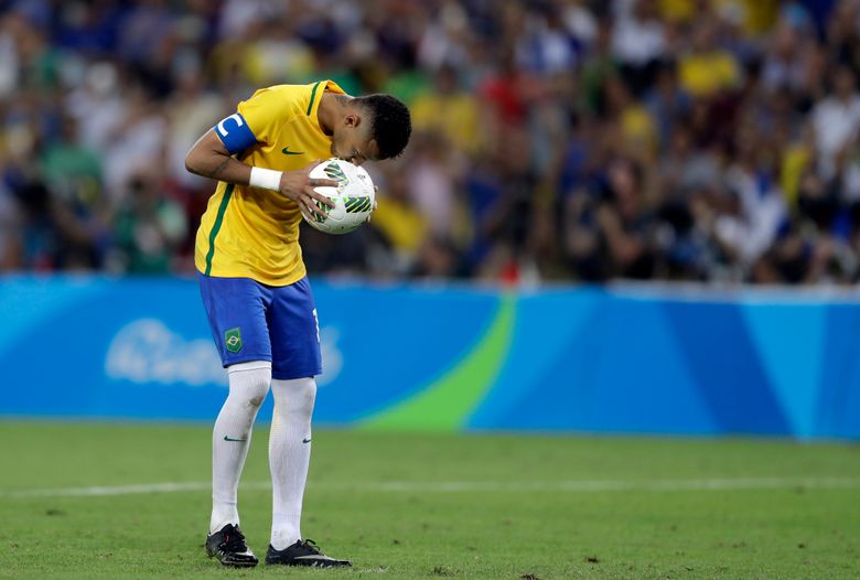 With penalty kick, Brazil wins 1st football Olympics gold