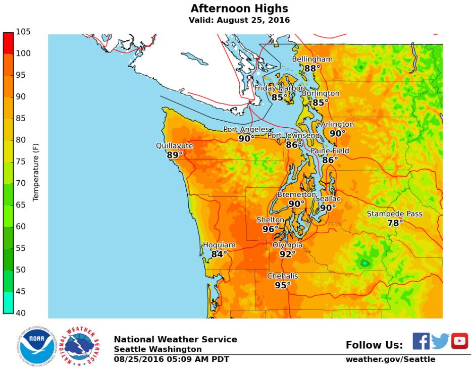 Record-breaking Temperatures Heat Up Western Washington | The Seattle Times