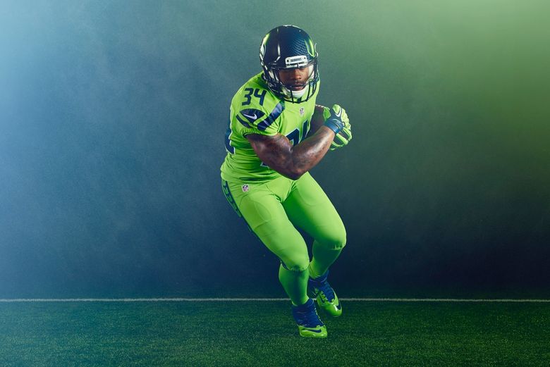 Amarillento Neuropatía Generosidad NFL reveals 'Action Green' Color Rush uniform for Seahawks | The Seattle  Times