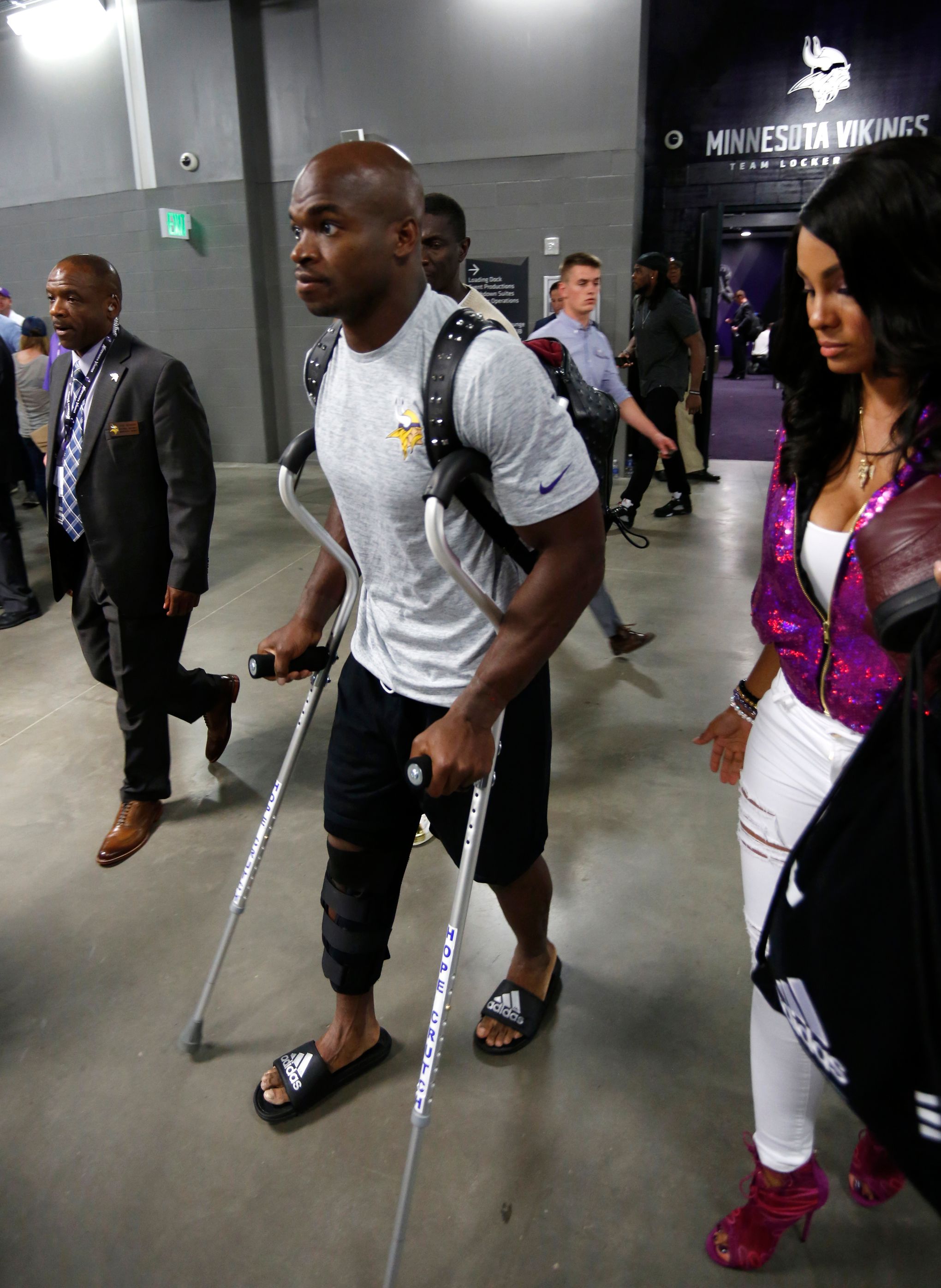 Minnesota Vikings running back Adrian Peterson has torn meniscus