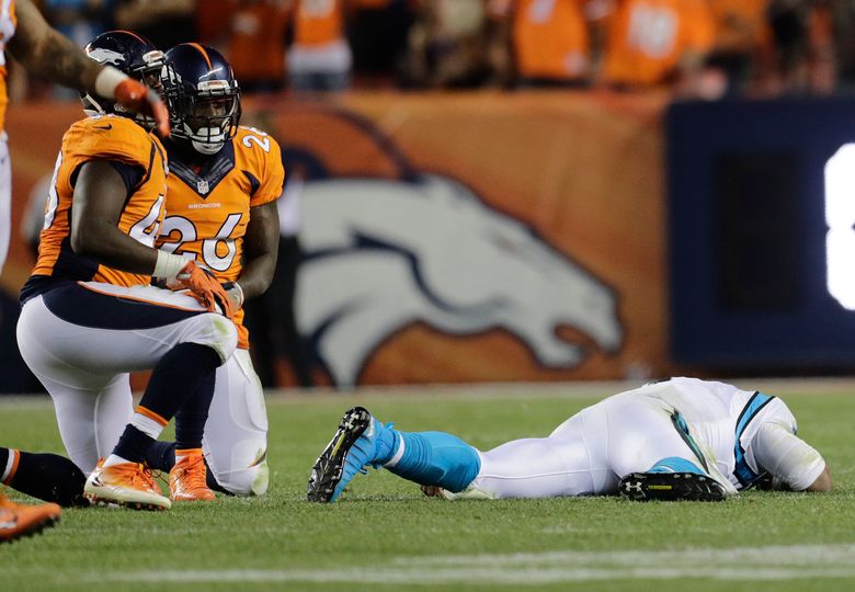 Carolina Panthers quarterback Cam Newton (1) and Carolina Panthers