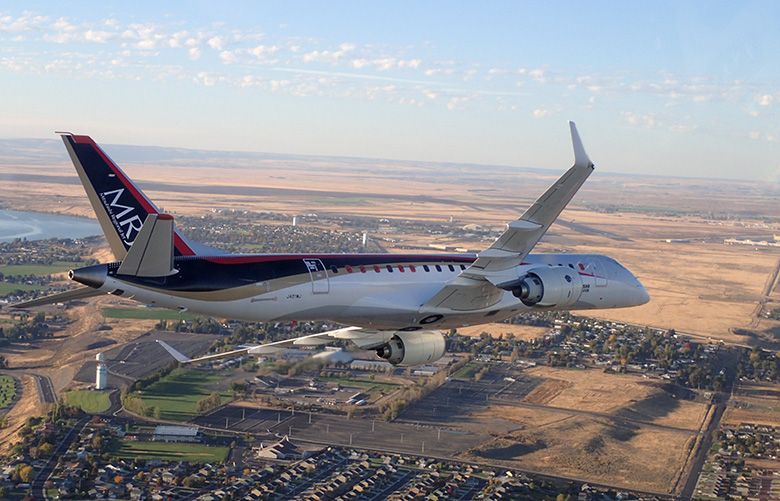 Mitsubishi's first MRJ plane reaches Moses Lake testing site | The