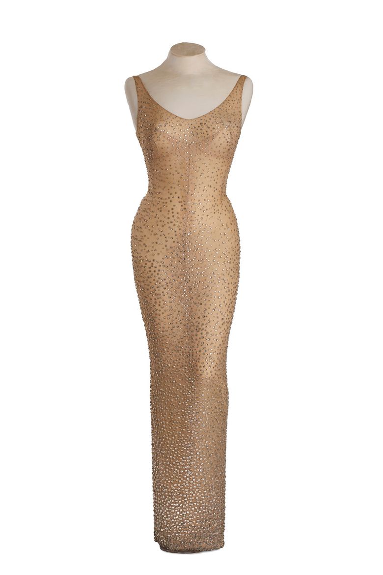 marilyn monroe gold dress picture Marilyn's 'Happy Birthday' gown going to auction in the fall