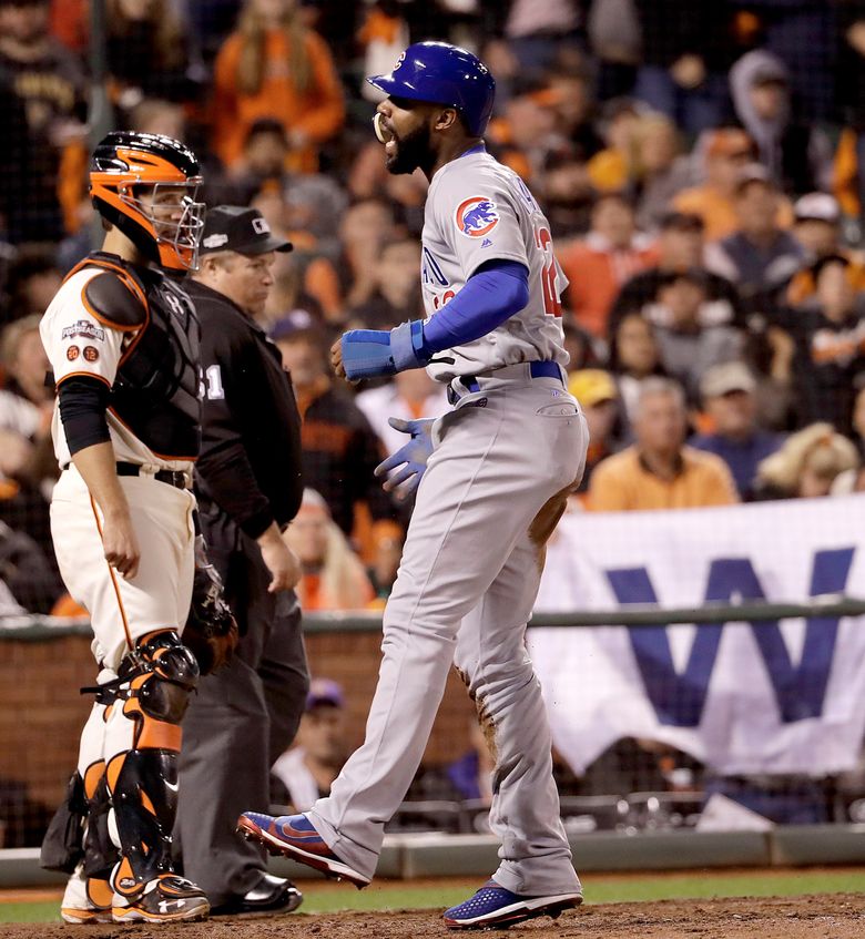 Chicago Cubs' Jason Heyward at bat during the second inning of a