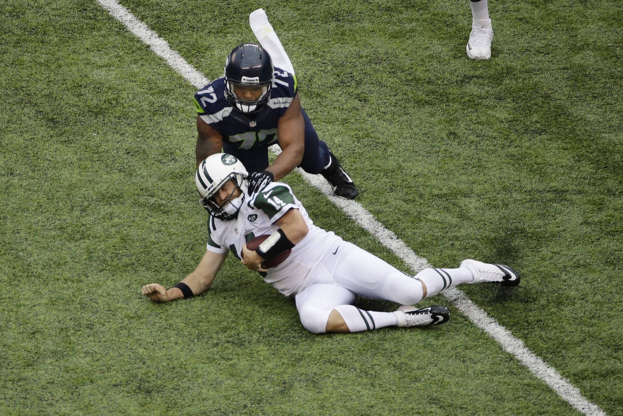 Two Jets get fines by NFL for hits on Seahawks Michael Bennett and Doug  Baldwin last Sunday, Seattle's Cassius Marsh also fined