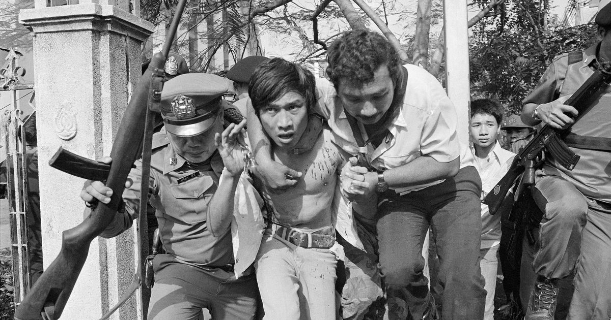 1976 lynching photo both dark mark and blind spot for Thais | The ...