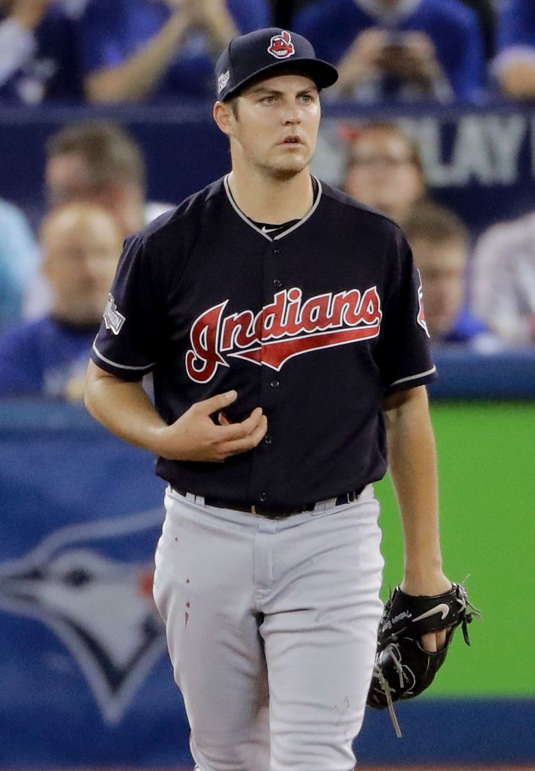 Cleveland Indians put Trevor Bauer's ALCS Game 3 jersey on display