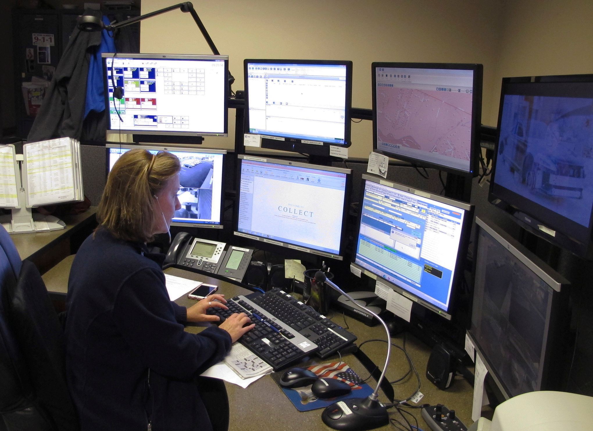 Dispatch Department. Dispatcher. Foto Dispatch Department working.