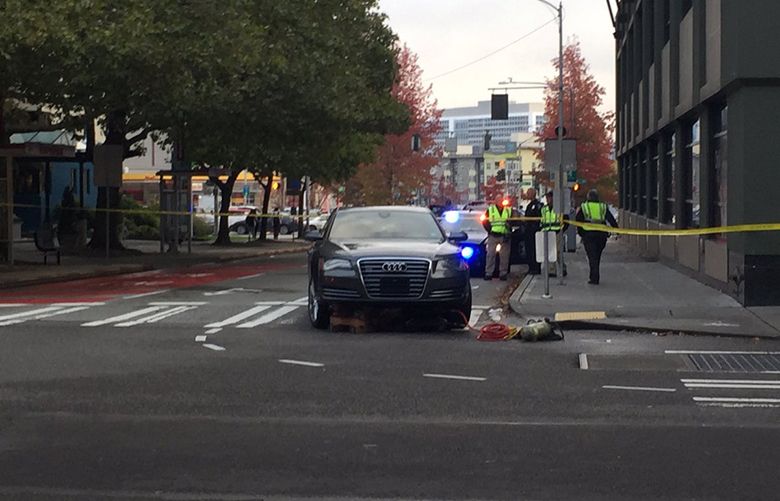 Woman hit by car in Belltown, critically injured | The Seattle Times