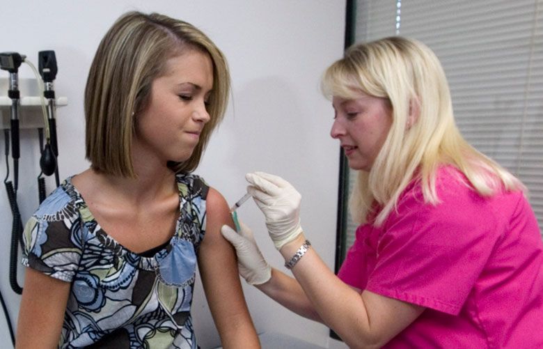 HPV vaccination rates are rising, a trend that could eventually curb the increase in cancer cases. But the vaccine rate is not rising fast enough, experts say. (The Associated Press, file)