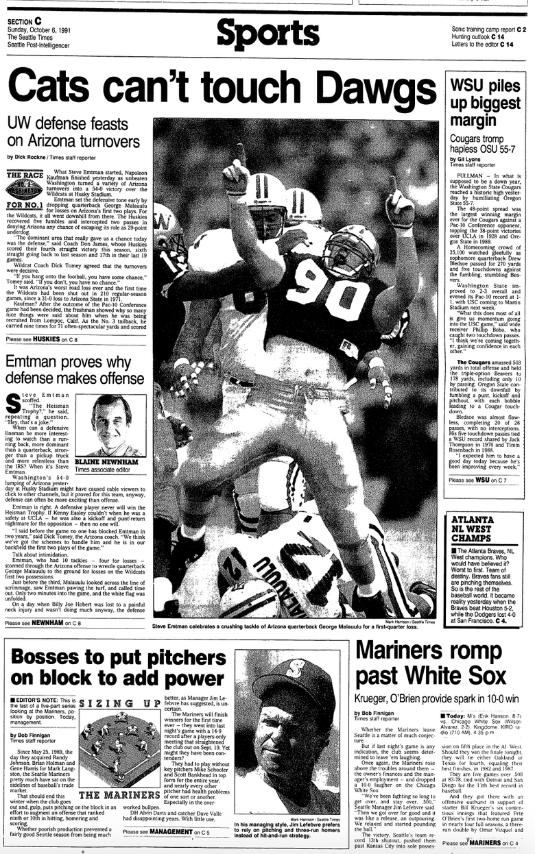 UW 1991 flashback: Huskies complete perfect regular season with