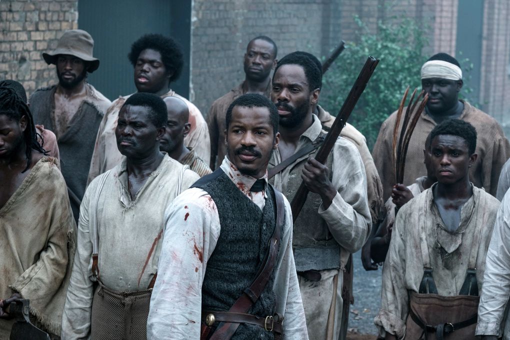 This image released by Fox Searchlight Films shows Nate Parker as Nat Turner, center, in a scene from “The Birth of a Nation.” Slavery stories were scarce prior to 2012, but their proliferation has led some to question whether viewers are becoming weary of the genre, or if Hollywood is only finally addressing the oppressive and brutal institution that lasted four centuries and remains part of the country’s legacy today. (Jahi Chikwendiu/Fox Searchlight via AP)