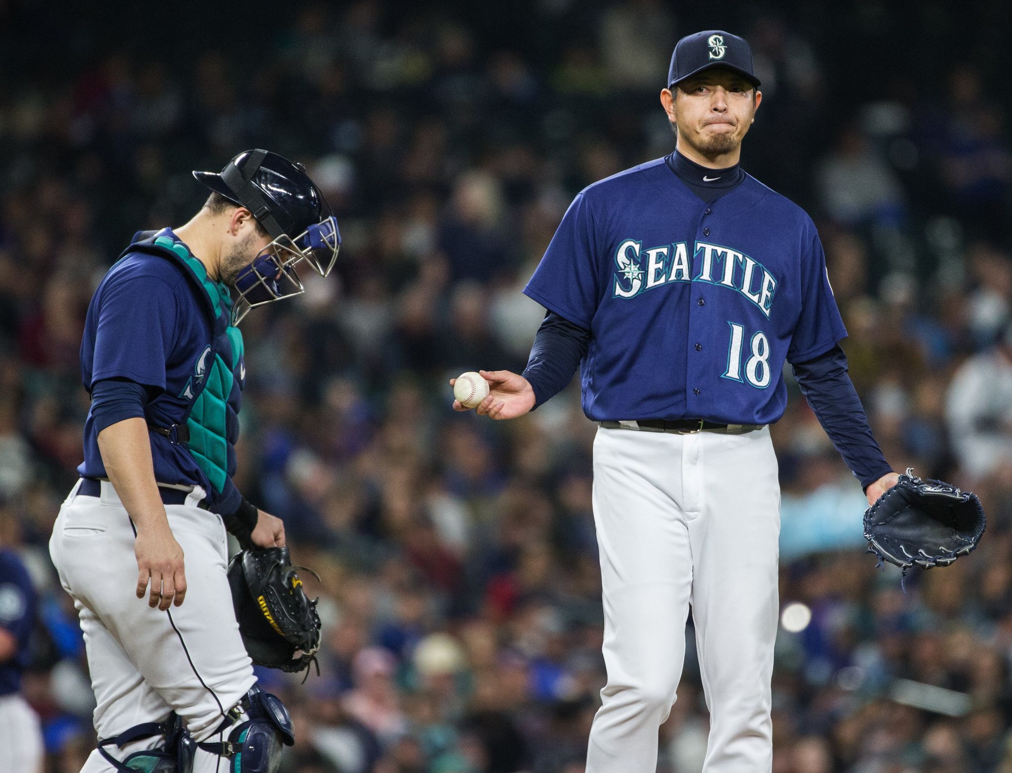 Hisashi Iwakuma is on the Mariners again after the Dodgers backed