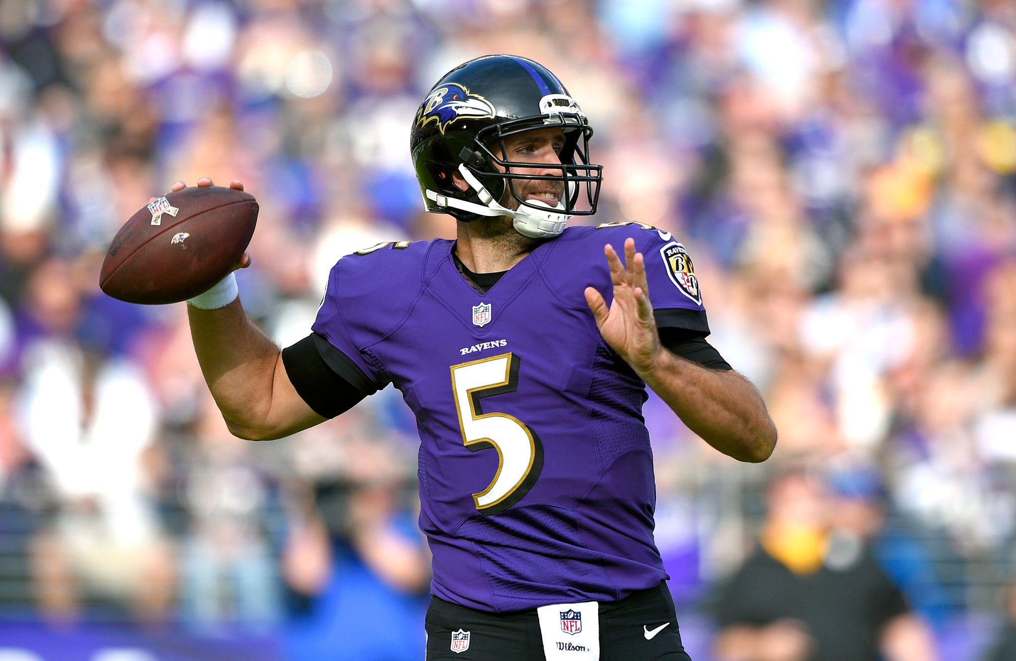 Baltimore Ravens practicing during first-round bye in playoffs