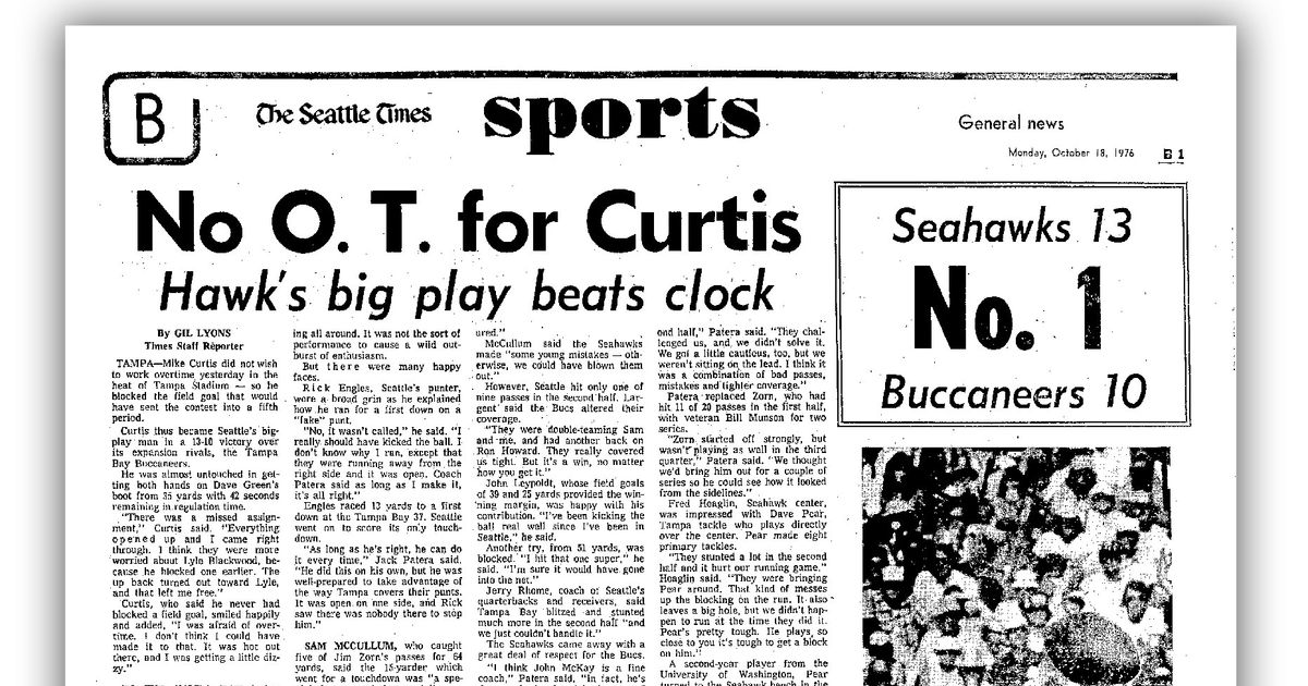 The Bucs and Seahawks played the most-penalized game ever, in 1976 - Bucs  Nation