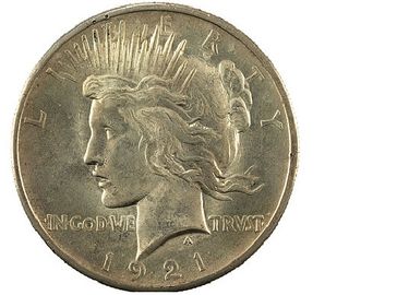 A 1921 silver dollar