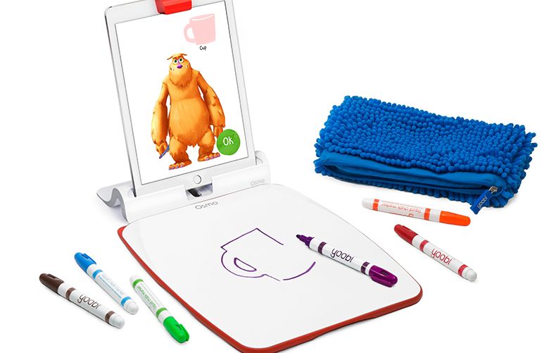 This photo provided by Osmo shows an Osmo Creative Set. Toys that teach arenâ€™t a new thing, but a growing number are calling for kids to build with blocks, circuits or everyday items before reaching for a tablet screen. (Osmo via AP) NYBZ212
