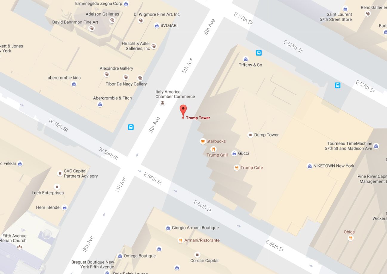 Trump Tower becomes Dump Tower on Google Maps The Seattle Times