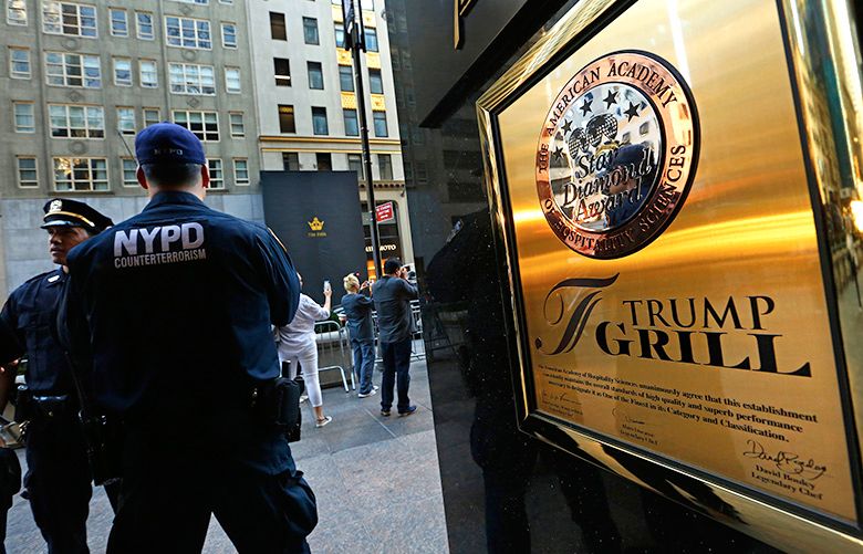 Trump Grill is located inside TrumpTower at 56th Street and 5th Avenue in New York, which also serves is headquarters for the Trump campaign. (Carolyn Cole/Los Angeles Times/TNS)