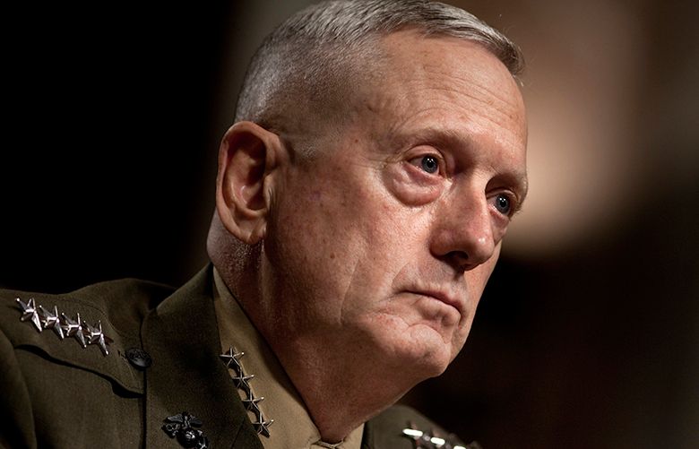 FILE — Gen. James Mattis at his confirmation hearing in front of the Senate Armed Services Committee in Washington, July 27, 2010. President-elect Donald Trump has chosen Mattis as his pick for secretary of defense. (Brendan Smialowski/The New York Times)