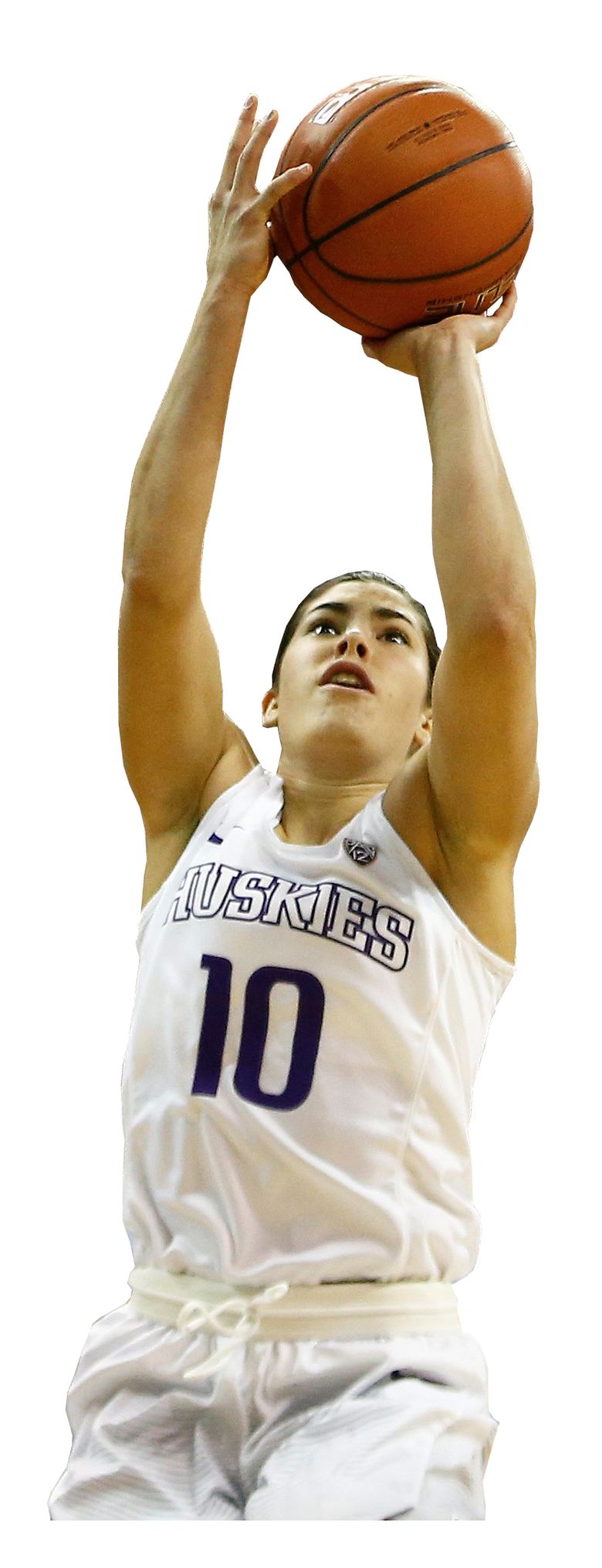 Huskies guard Kelsey Plum is on pace to set the career scoring record in the Pac-12 tournament. (Logan Riely/The Seattle Times)