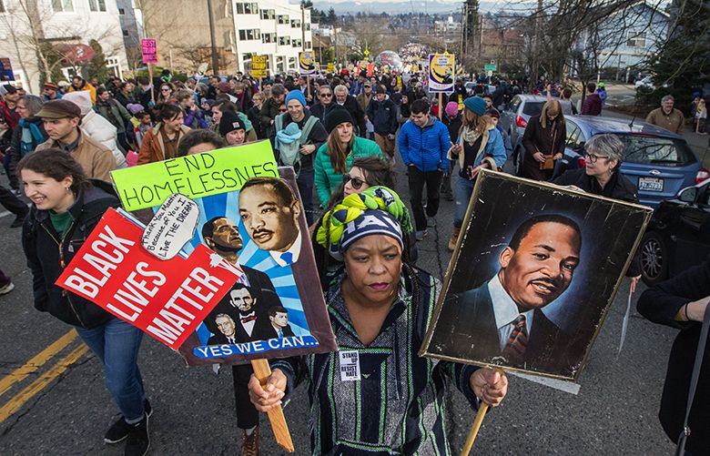 Thousands march, rally in Seattle to remember civil rights leader MLK ...