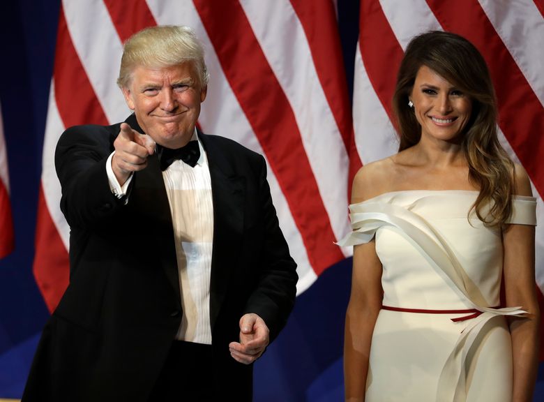 Melania Trump wears sky-blue cashmere Ralph Lauren ensemble | The Seattle Times Melania Trump wears sky-blue cashmere Ralph Lauren ensemble | The Seattle Times